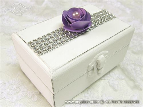 white wedding ring box
