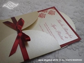 Wedding invitation - Red Damask Mini Beauty