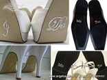 Shoe stickers for bride and groom