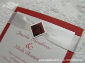 Pozivnica za vjenčanje Simplicity Red Rose