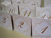 Broj stola za svadbenu svečanost - Damask Cream