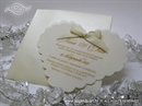 Pozivnica za vjenčanje - Cream Heart Shape