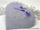 Pozivnica za vjenčanje - Purple Heart Shape 2