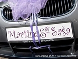 wedding car licence plate