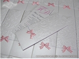 pink and white modern wedding invitation