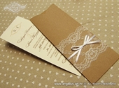 Pozivnica za vjenčanje - Vintage Bookmark Lace