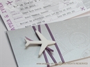 Silver & Lilac Boarding pass