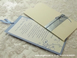 plava pozivnica za vjenčanje u krem etui kuverti s cirkonom
