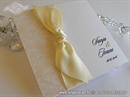 elegant bow wedding invitation