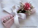 Kitica za rever za goste vjenčanja - Roza ruža u mreži