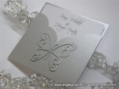 Pozivnica za vjenčanje - Silver Butterfy Charm