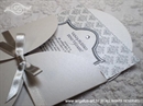 Wedding invitation - Silver Damask Mini Beauty