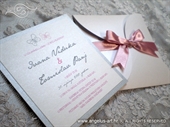 Wedding invitation - Silver & Pink Mini Beauty