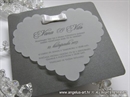 Pozivnica za vjenčanje - Dark Silver Heart