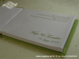 zelena personalizacija za vjenčanje za knjigu dojmova