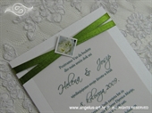 Pozivnica za vjenčanje Simplicity Green Rose