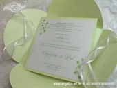 Pozivnica za vjenčanje Pearl Green Beauty