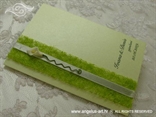 zelena zahvalnica za vjenčanje s kalom i zelenim sisalom